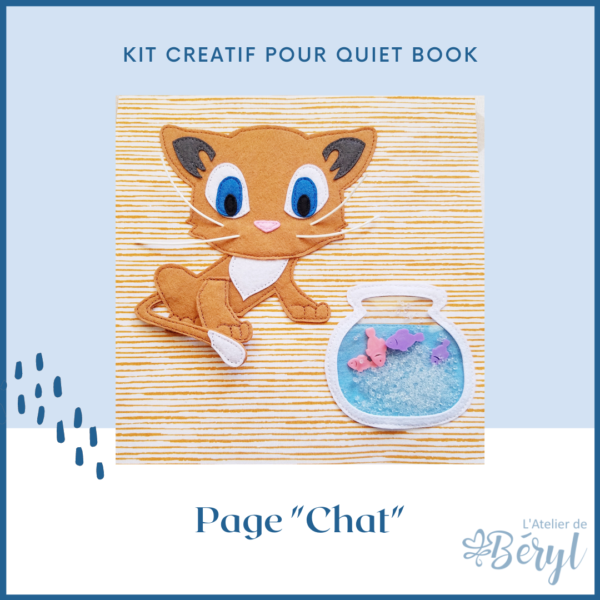 Kits - Livre activité Quiet book - Page Chat