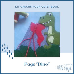 Kits - Livre activité Quiet book - Page Dino