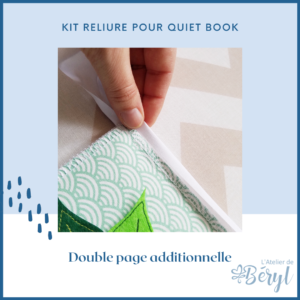 L'Atelier de Béryl - Livre d'activité Quiet book - Kit de reliure (double page)
