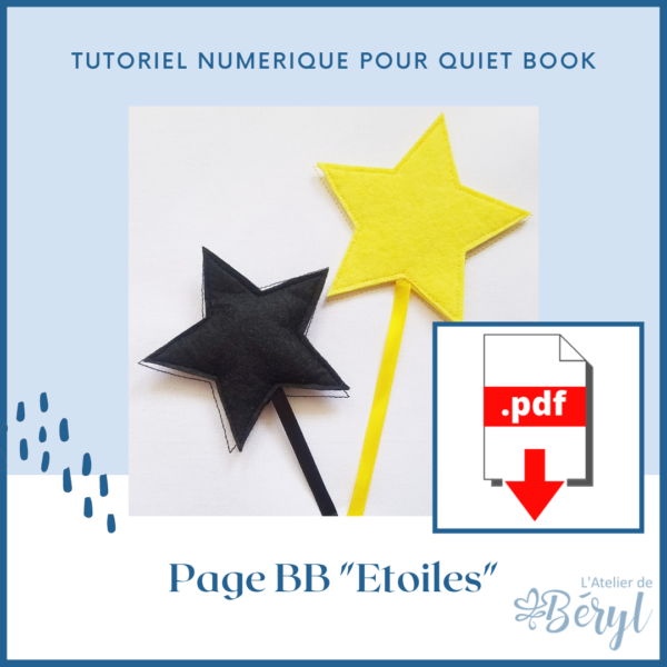 L'Atelier de Béryl - Tutoriel numérique - Quiet book - Page BB _Etoiles_