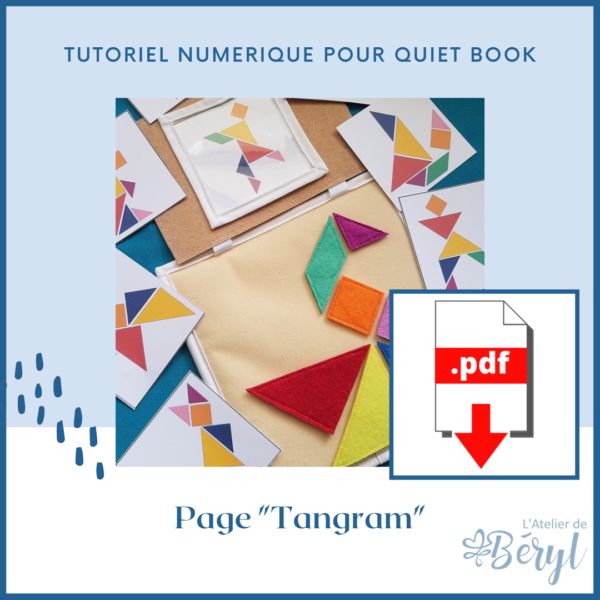 Tutoriel Quiet book - Plaquette - 038 Tangram